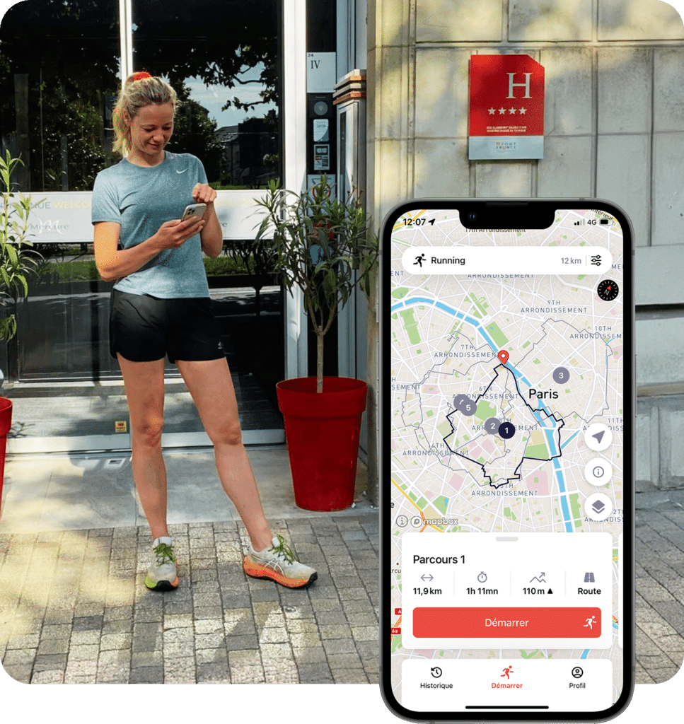 vos parcours running depuis votre hôtel avec RunnrZ